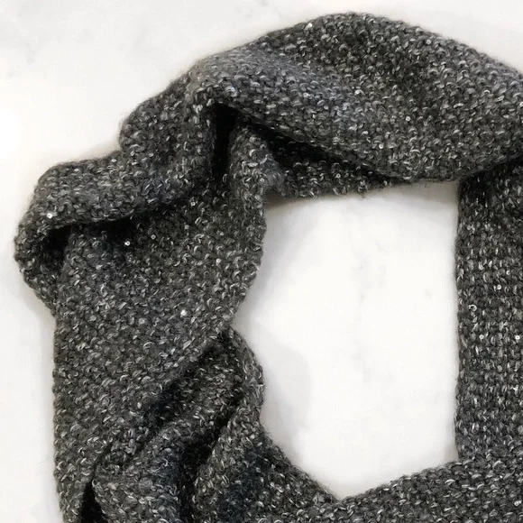 Genie by Eugenia Kim Sequin Cowl Scarf Charcoal OS - Picture 5 of 8